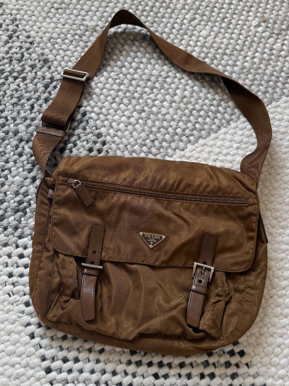 Prada Brandy Nylon Vela Sport Messenger Bag